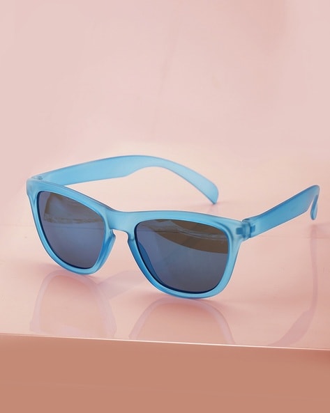 Buy Ray-Ban Ray-Ban Sunglasses | Silver Sunglasses ( 0Rb3717 | Rectangle |  Silver Frame | Blue Lens ) Sunglasses Online.