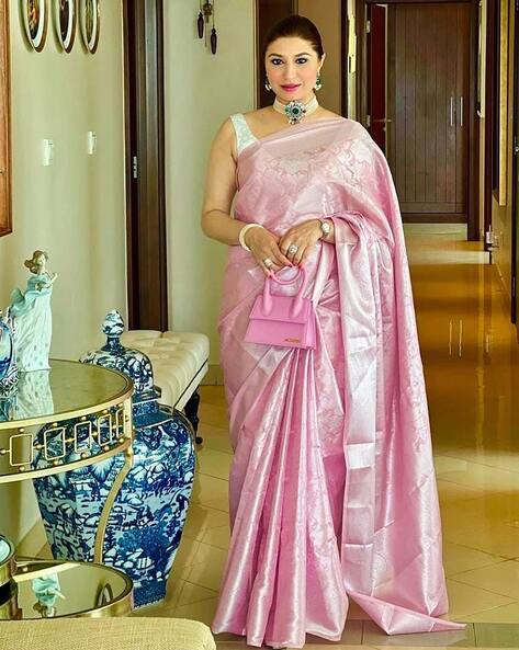 Buy Pink Sarees for Women by Bermondsey Online