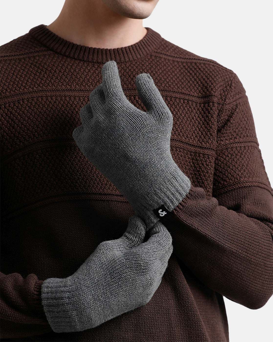 Hiems, Grey Wool Gloves, Sidegren