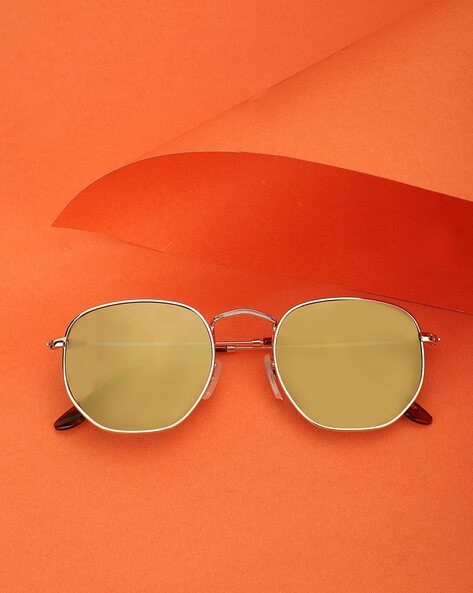 Men Mirrored Polarised Square Sunglasses - A07-3-66259-C7