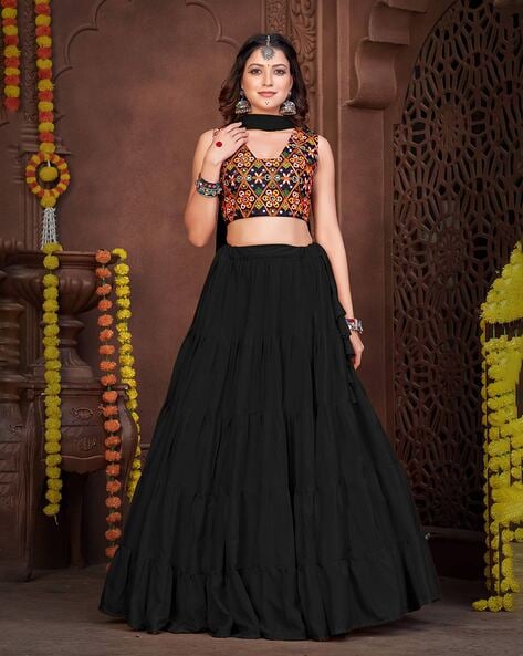 Satin Georgette Semi Stitched Lehenga Kurta With Lehenga at Rs 2500/piece  in Mumbai