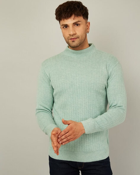 Mint green sweater on sale mens