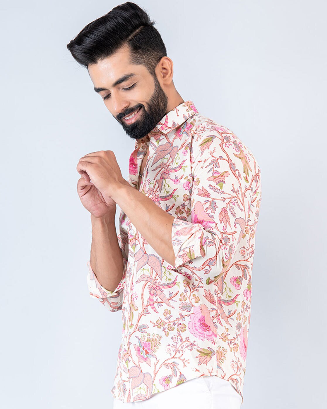 Buy Cream Shirts for Men by Tistabene Online