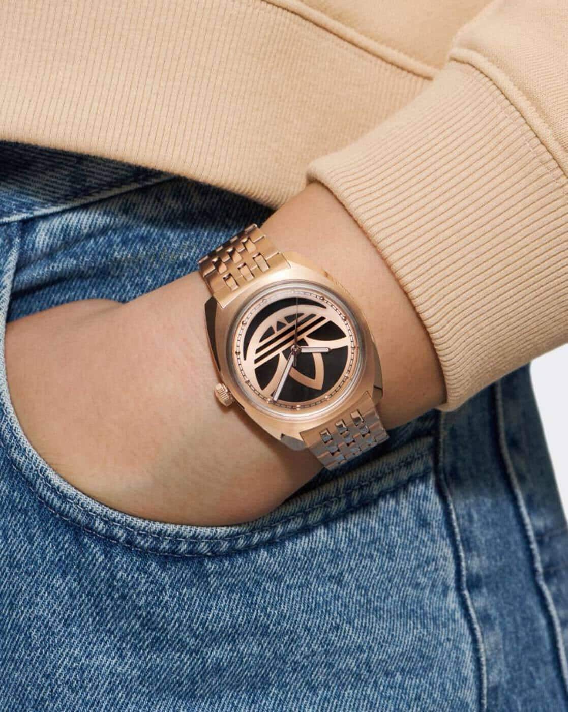 adidas rose gold watch