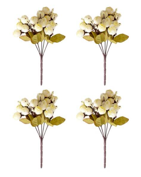 HOMESAKE Set of 4 Artificial Plastic Flowers