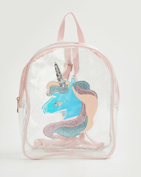 Cute Plush Unicorn Backpack Rainbow Color School Bag Kawaii - Temu