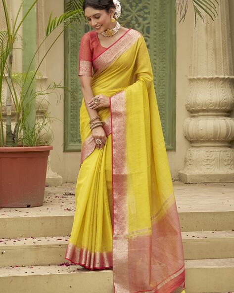 Buy Yellow Sarees for Women by Ri-wah Online