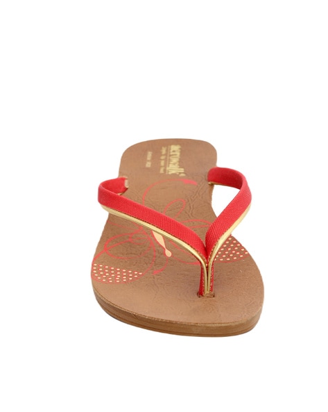 Ladies red best sale flip flops