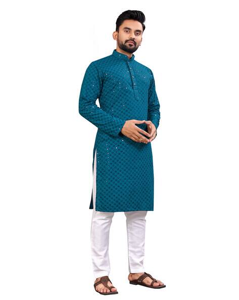 Embroidered Kurta & Pyjamas Set