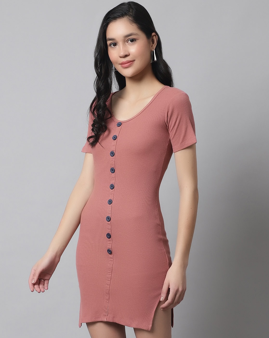 Buy Project Eve WW Work Women Peach Shift Dress with Zipper | AJIO | Shift  dresses work, Peach dress, Dresses for work