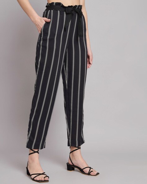 Paperbag pants cheap striped