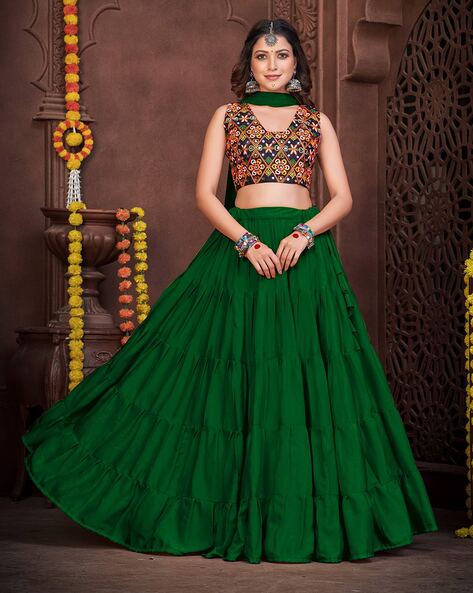 Green Classical Georgette Party Lehenga Choli FZ92018 – ShreeFashionWear