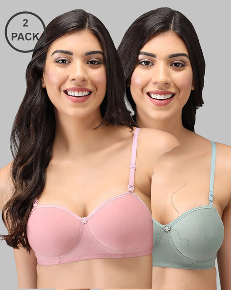 Buy Pink,Green Bras for Women by BEACH CURVE Online