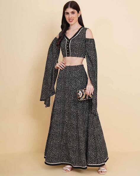 Crop top and skirt online clearance india