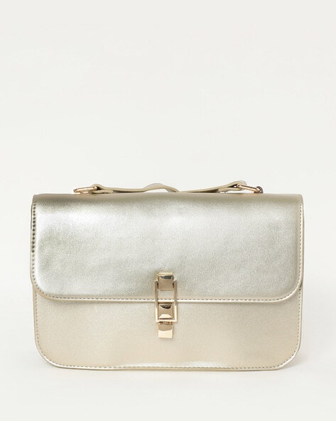 Women's Grey Structured Sling Bags