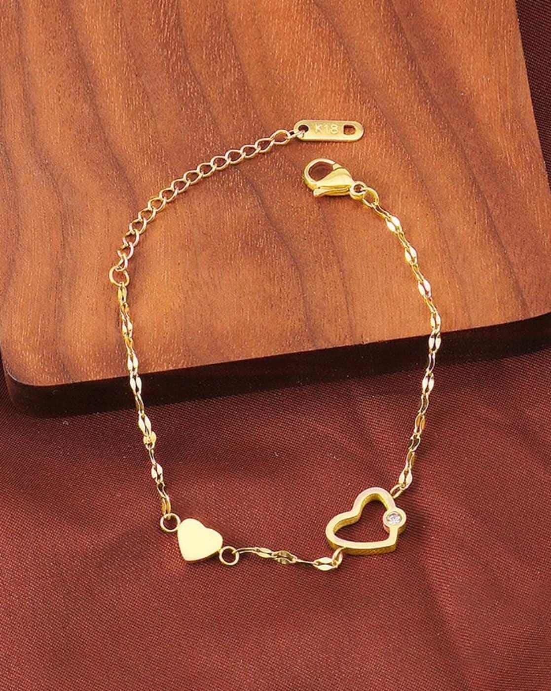 New Fashion Jewelry Gold Stainless Steel Bracelet with Heart Shape for  Women - China Stainless Steel Bracelet and Women Evil Eye Bracelet price |  Made-in-China.com