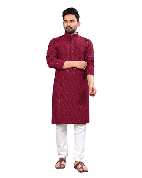 Embroidered Kurta & Pyjamas Set