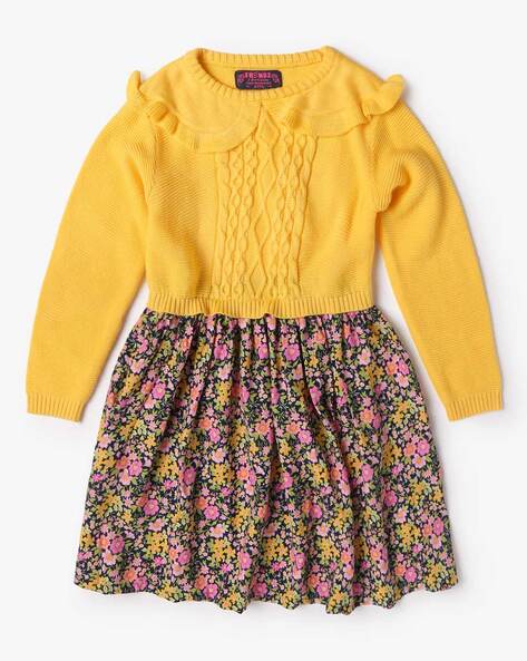 Patchwork Knitted Sweater Dress For Girls Thick And Warm Childrens Girls  Party Dresses In Autumn And Winter 210528 From Bai08, $19.24 | DHgate.Com