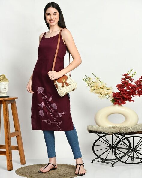 Buy Sleeveless Kurti, Kurta Women, Yellow & Grey Floral Printe Kurti for  Women, Gift for Her Machine-wash, Indian Dress, Plus Size Kurta, Ethnic  Online in India - Etsy