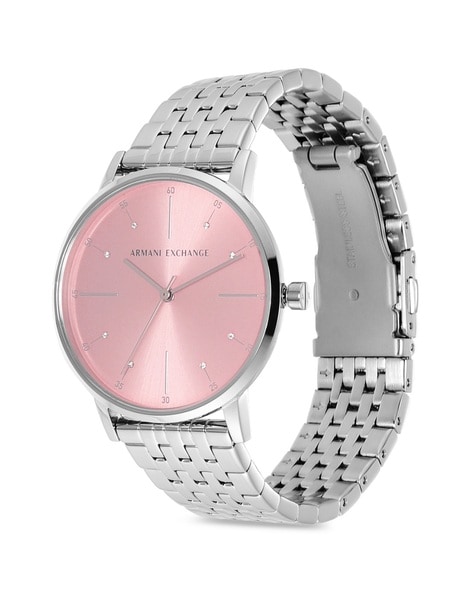 Armani exchange outlet watch women's silver