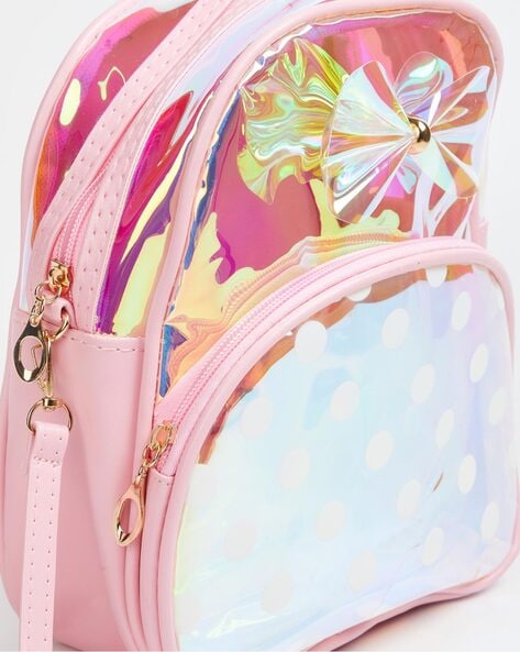 Holographic pink outlet backpack