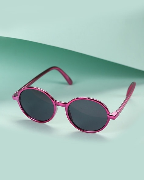 Transparent Pink Retro-Vintage Thin Round Gradient Sunglasses with Pink  Sunwear Lenses - Lemon