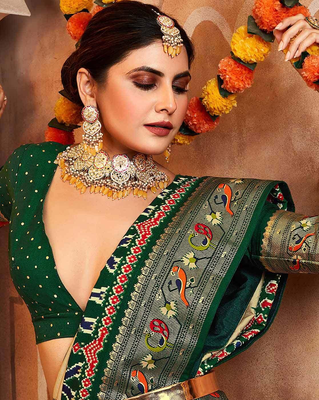 Buy Saree, Pink Cream Saree, Silk Saree, Stitched Blouse, Designer Saree,  Ready to Wear, Wedding Wear, Traditional Saree, Bridal Saree, RR-4038  Online in India - Etsy
