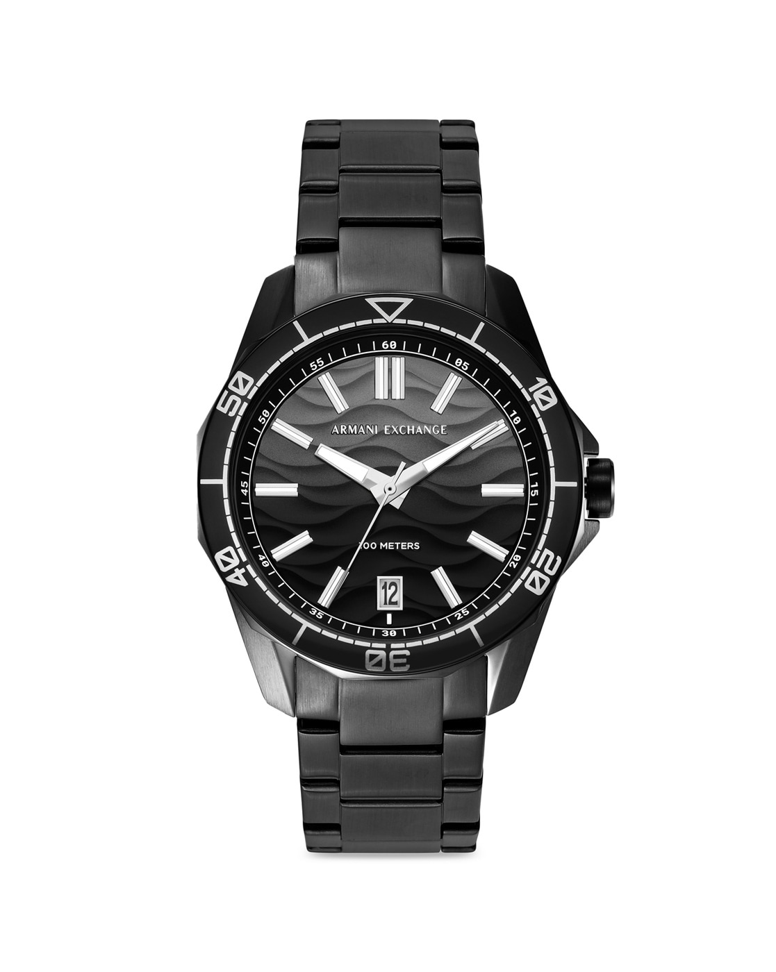 Armani exchange discount black dial watch