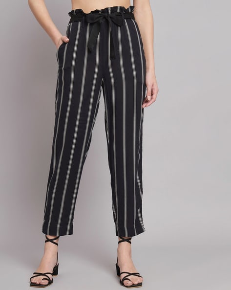 Paper bag striped trousers | GATE