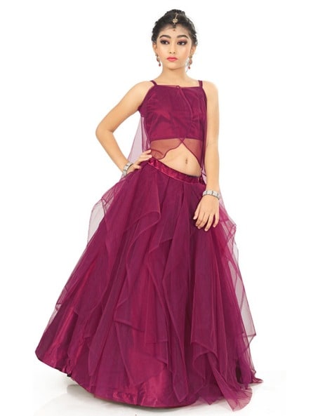 Crop Top Lehenga for Wedding Online - Latest Crop Top Lehenga at Best Price  – Suvidha Fashion