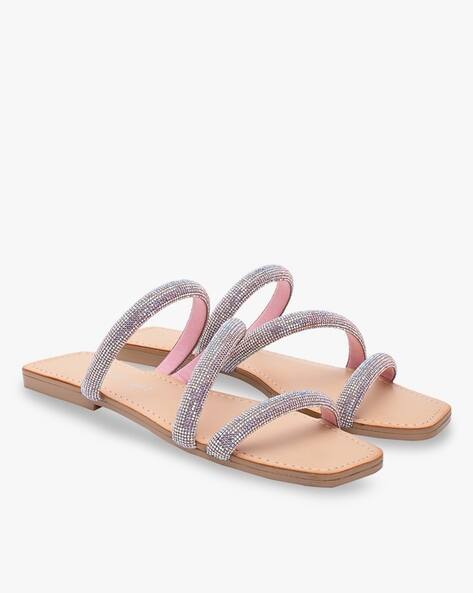STEVE MADDEN Women Embellished Parfait Flat Sandals
