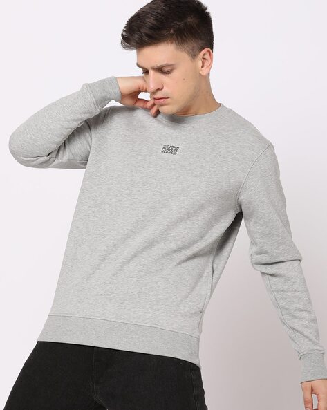 Slim fit grey discount sweatshirt