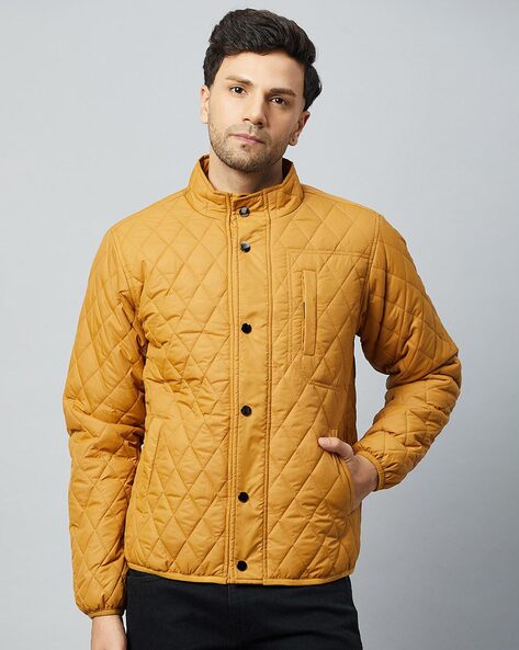 Mustard on sale quilted coat