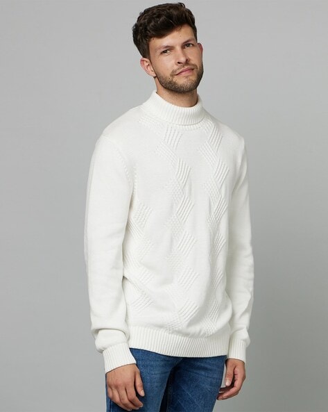 White discount cotton pullover