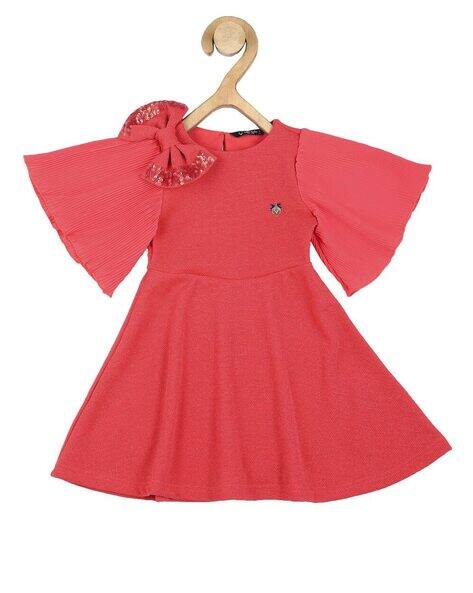 ALLEN SOLLY A-Line Dress with Bow Accent