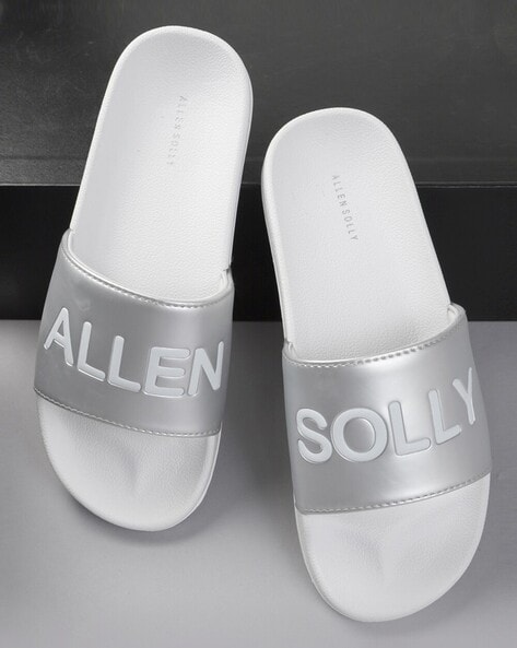 Women Brand Debossed Open Toe Slides