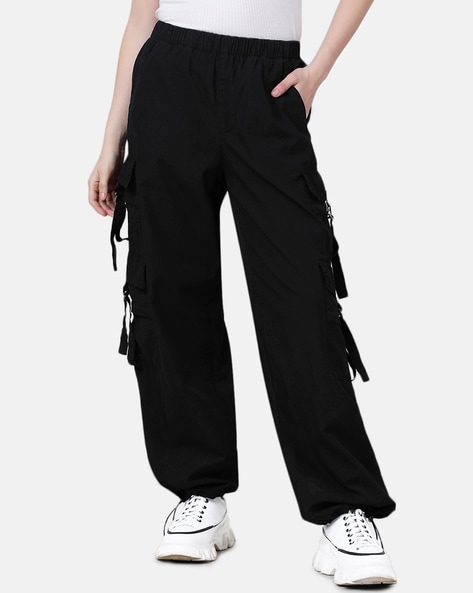Black Cargo Pants for Women: 6 Stylish Black Cargo Pants for Women for a  Chic Casual Look - The Economic Times