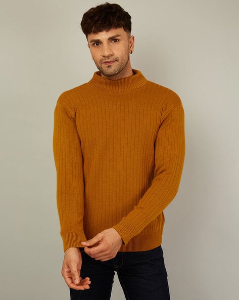 Buy Mustard Sweaters Cardigans for Men by Kvetoo Online