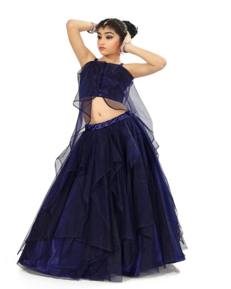 Buy Sleeveless Poly Lycra Lehenga Sets for Women Online in India - Indya