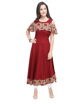 Cold shoulder shop kurti flipkart