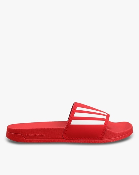 Red white adidas discount slides