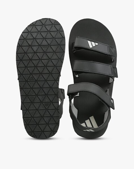 Adidas all best sale black sandals