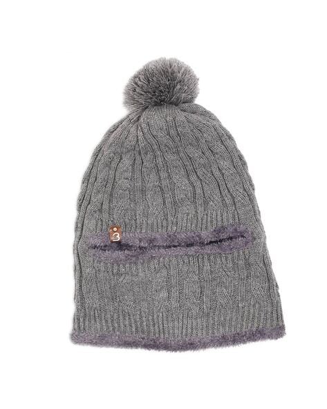 Fur on sale lined beanie