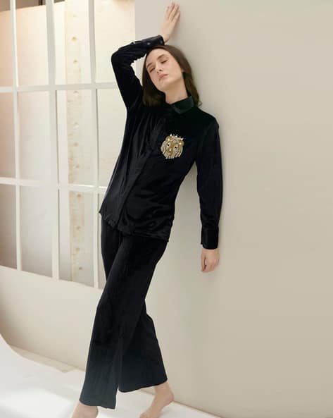 Nightwear Set with Embellishment