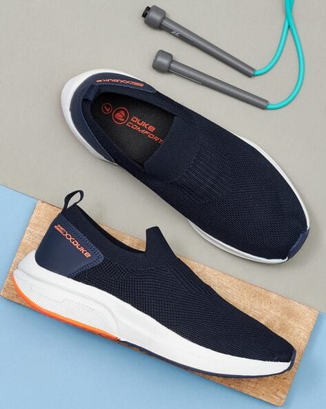 Round-Toe Slip-On Running Shoes