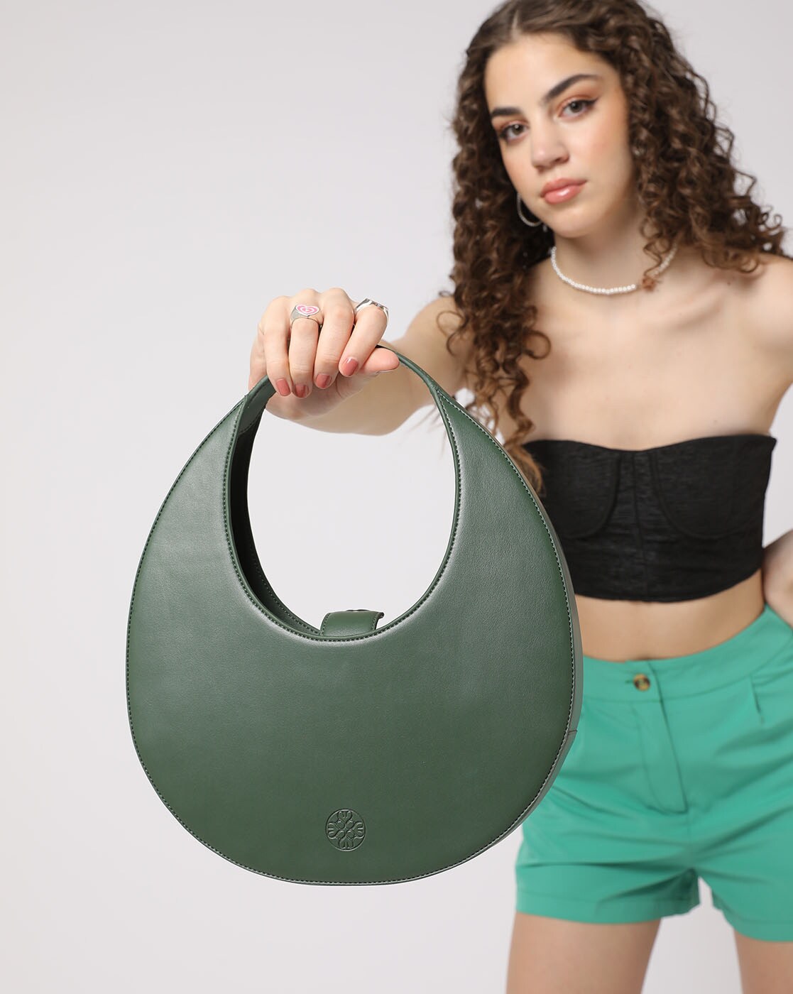 Green hobo online handbag