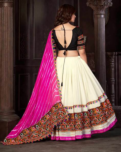 Buy online Wine Flared Semi Stitched Lehenga With Dupatta from ethnic wear  for Women by Warthy Ent for ₹1299 at 62% off