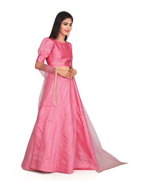 Velvet Pink Lehenga Set – rjbyrajat