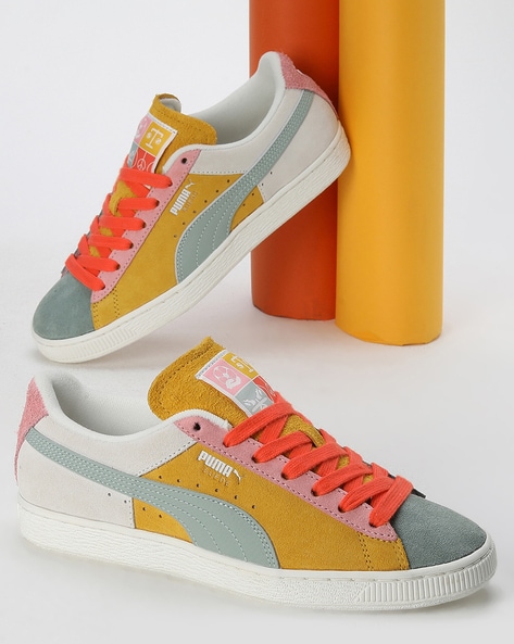 Orange suede cheap puma sneakers