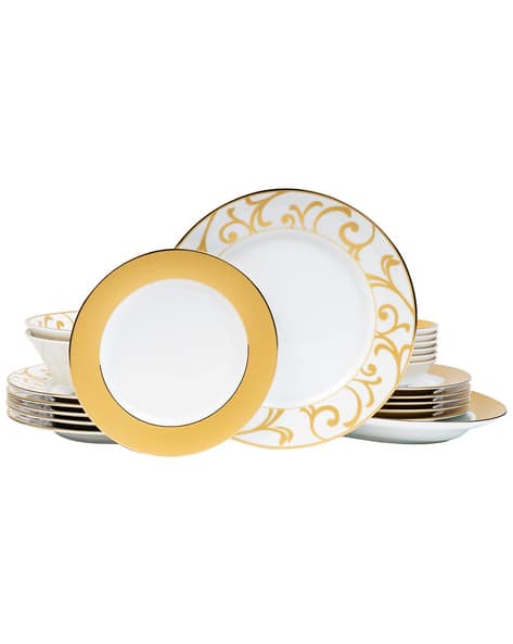 Buy Dankotuwa Porcelain 24k Gold-Crafted Dinner Set White Gold